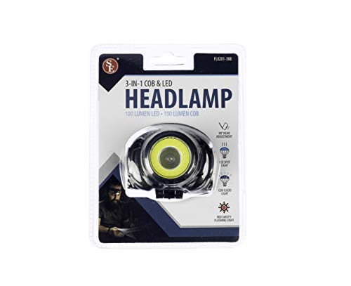 SE 3-in-1 COB and LED Headlamp with Adjustable Headband - Wide World Maps & MORE!