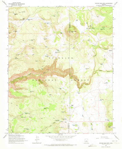 Apache Maid Mountain, Arizona (7.5'×7.5' Topographic Quadrangle) - Wide World Maps & MORE!