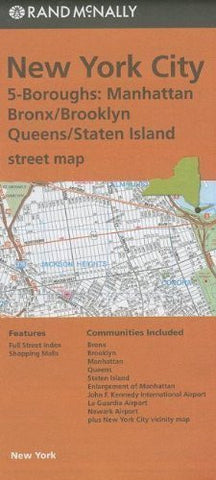 Rand McNally New York City 5 Boroughs, New York Street Map: Manhattan/Bronx/Brooklyn/Queens/Staten Island by (2013-05-01) - Wide World Maps & MORE! - Book - Wide World Maps & MORE! - Wide World Maps & MORE!