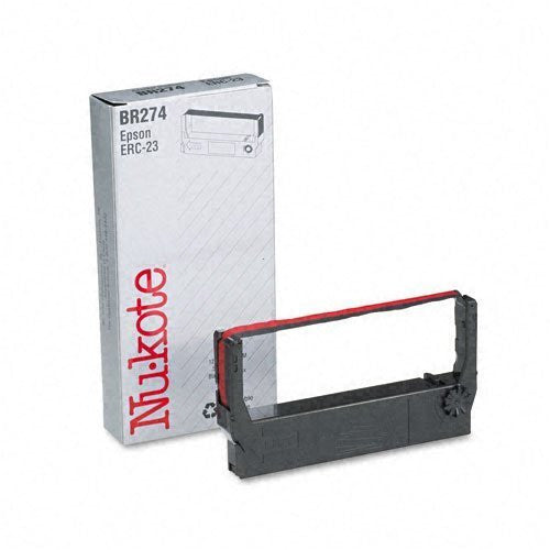 Nu-Kote : BR274/PM274 Cash Register/OS Ribbon, Nylon, 1.5M Yield, Black/Red -:- Sold as 2 Packs of - 1 - / - Total of 2 Each - Wide World Maps & MORE! - Office Product - Nu-Kote - Wide World Maps & MORE!