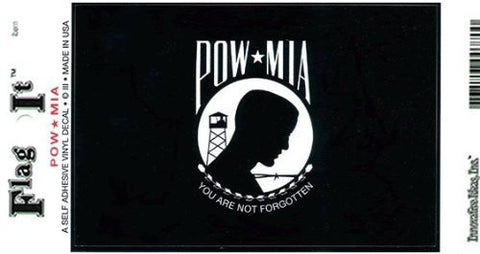 Flag It POW-MIA Self Adhesive Vinyl Decal - Wide World Maps & MORE! - Sticker - Flag It - Wide World Maps & MORE!