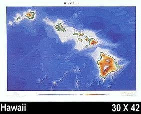 Raven Wall Map For The State Of Hawaii - Paper - Wide World Maps & MORE! - Book - Wide World Maps & MORE! - Wide World Maps & MORE!