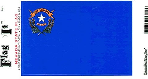 Nevada Flag Decal for Auto, Truck, or Boat 1-Pack - Wide World Maps & MORE!
