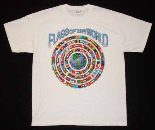 Flags of the World Shirt (XL) - Wide World Maps & MORE! - Sports - Gildan - Wide World Maps & MORE!