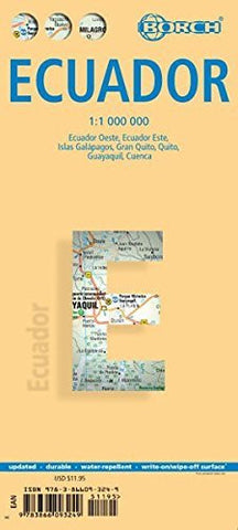 Laminated Ecuador Map by Borch (English Edition) - Wide World Maps & MORE! - Book - Wide World Maps & MORE! - Wide World Maps & MORE!