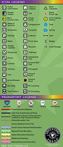 Grand Canyon East Recreation Map - Wide World Maps & MORE!