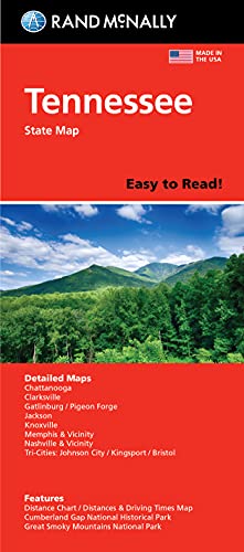 Rand McNally Easy To Read Folded Map: Tennessee State Map - Wide World Maps & MORE!