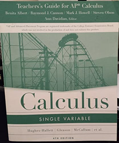 AP Correlation Guide & Teacher's Resource Manual to accompany Hughes-Hallett Calc 4e - Wide World Maps & MORE!