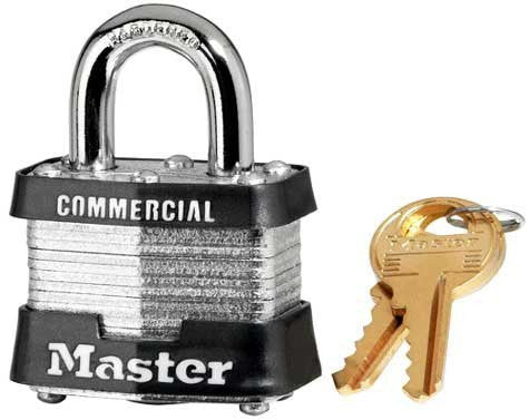 Master Lock 3MK-SM730 Master Keyed Padlock, 1-9/16" Wide Laminated Steel Body Padlock, 3/4" Shackle - Wide World Maps & MORE! - Home Improvement - Master Lock - Wide World Maps & MORE!