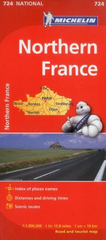 France, North Map 724 (Maps/Country (Michelin)) 1:1M - Wide World Maps & MORE! - Book - Michelin Travel & Lifestyle (COR) - Wide World Maps & MORE!