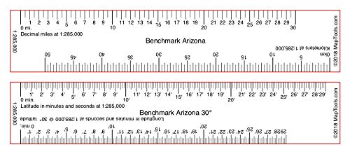 MapTools Ruler Set for Benchmark Road & Recreation Atlas - Arizona - Wide World Maps & MORE! - Sports - MapTools - Wide World Maps & MORE!