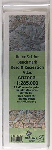 MapTools Ruler Set for Benchmark Road & Recreation Atlas - Arizona - Wide World Maps & MORE! - Sports - MapTools - Wide World Maps & MORE!