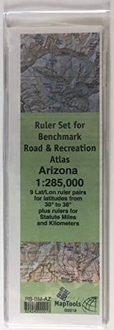 MapTools Ruler Set for Benchmark Road & Recreation Atlas - Arizona - Wide World Maps & MORE! - Sports - MapTools - Wide World Maps & MORE!