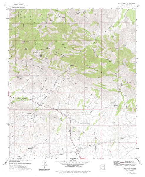 DOS CABEZAS, Arizona 7.5' - Wide World Maps & MORE! - Map - Wide World Maps & MORE! - Wide World Maps & MORE!