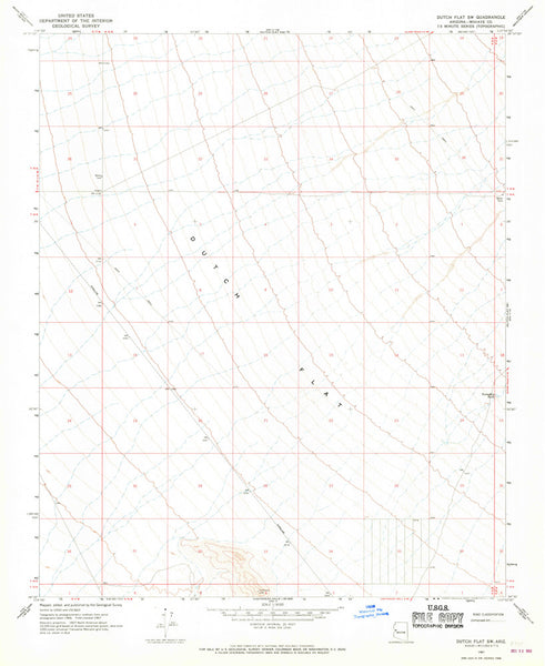 DUTCH FLAT SW, Arizona (7.5'×7.5' Topographic Quadrangle) - Wide World Maps & MORE! - Map - Wide World Maps & MORE! - Wide World Maps & MORE!