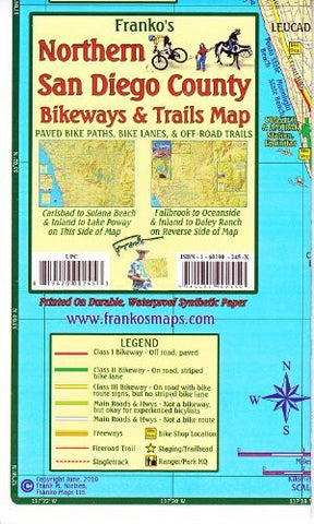 Franko's Southern San Diego County Bikeways & Trail Map - Wide World Maps & MORE! - Book - Wide World Maps & MORE! - Wide World Maps & MORE!