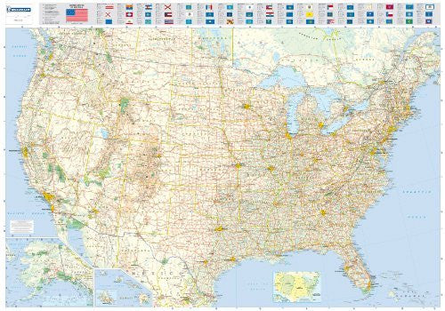 Michelin Map USA Road 13761 Flat (Laminated, Rolled) (Maps/Wall (Michelin)) - Wide World Maps & MORE! - Map - Michelin - Wide World Maps & MORE!