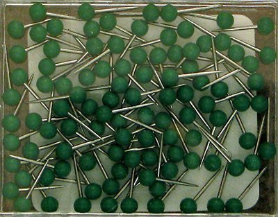 1/16 Inch Map Tacks - Dark Green (100 pins per box) - Wide World Maps & MORE! - Office Product - Moore - Wide World Maps & MORE!