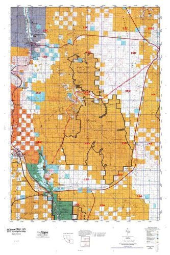 Arizona 15D Hunt Area / Game Management Units (GMU) Map - Wide World Maps & MORE! - Book - Wide World Maps & MORE! - Wide World Maps & MORE!