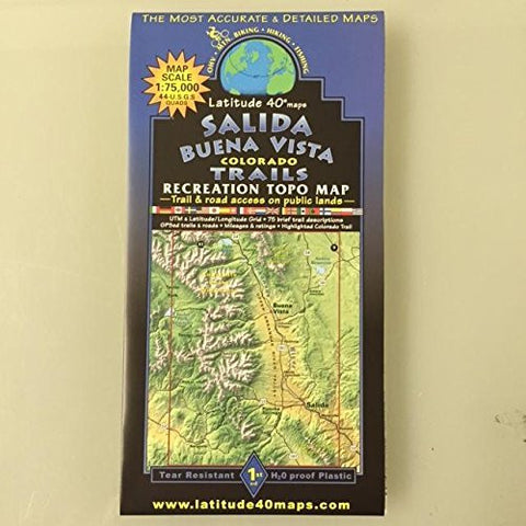 Salida - Buena Vista Recreation Topo Map - Wide World Maps & MORE! - Book - Wide World Maps & MORE! - Wide World Maps & MORE!