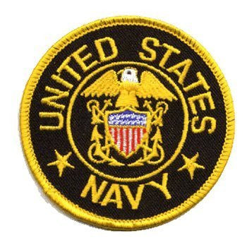 U.S. Navy: An Embroidered Iron-On Patch (Two Pack) - Wide World Maps & MORE! - Art and Craft Supply - Flag It - Wide World Maps & MORE!