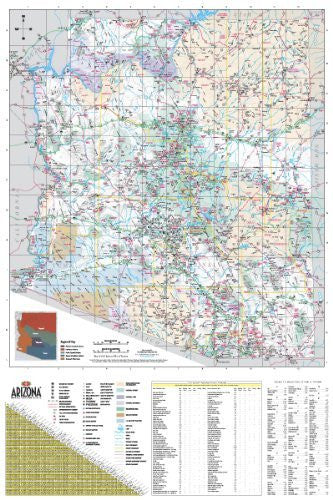 Official State of Arizona Visitors' Map Gloss Laminated Wall Map - Wide World Maps & MORE! - Map - Wide World Maps & MORE! - Wide World Maps & MORE!