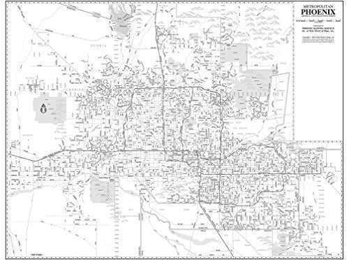 Metropolitan Phoenix Arterial and Collector Streets Dry Erase Laminated Wall Map Ready-to-Hang - Wide World Maps & MORE! - Book - Wide World Maps & MORE! - Wide World Maps & MORE!