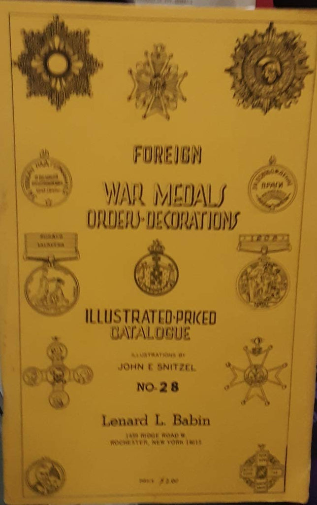 Foreign War Medals Orders-Decorations. No. 28. - Wide World Maps & MORE! - Book - Wide World Maps & MORE! - Wide World Maps & MORE!