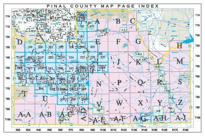 Pinal County Map Page Index (Yellow1) - Wide World Maps & MORE! - Book - Wide World Maps & MORE! - Wide World Maps & MORE!