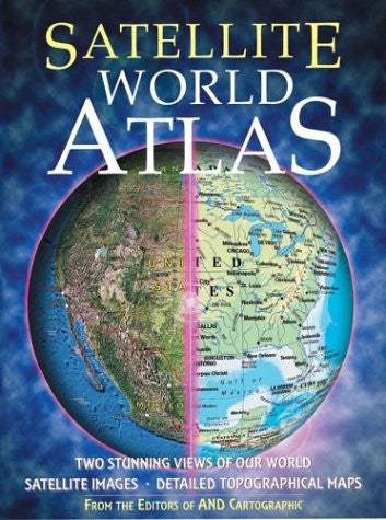 Satellite World Atlas: Two Stunning Views of Our World - Wide World Maps & MORE! - Book - Brand: MetroBooks - Wide World Maps & MORE!