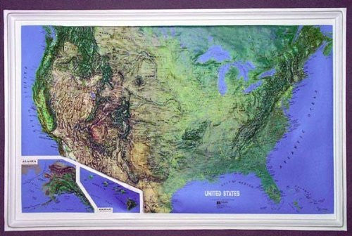 U.S. NCR Series Raised Relief Map Unframed - Small - Wide World Maps & MORE! - Map - Hubbard Scientific - Wide World Maps & MORE!