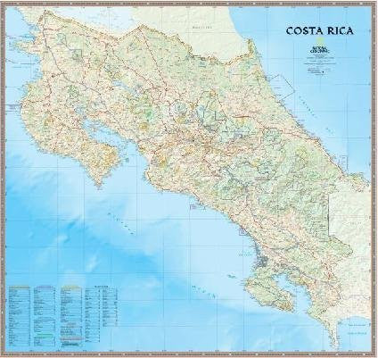 Large Costa Rica Wall Map by National Geographic, Non-Laminated (36" by 39") - Wide World Maps & MORE! - Home - National Geographic - Wide World Maps & MORE!