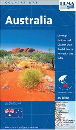 Australia Large Road Map 1:4,500,000 Hema 2011 (Australia Maps) - Wide World Maps & MORE!