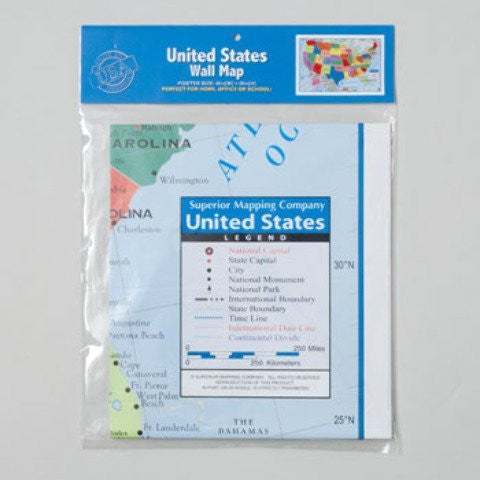 United States Wall Map US USA Poster Size 40" x 28" Home School Office - Wide World Maps & MORE! - Office Product - Kappa - Wide World Maps & MORE!
