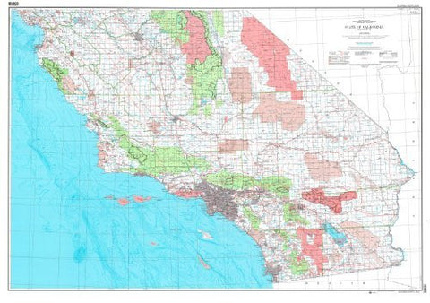 State of California Base Map with Highways (South Half) (TCA0329) - Wide World Maps & MORE!