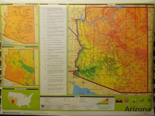 Arizona State Map (Markable Surface Maps) - Wide World Maps & MORE!