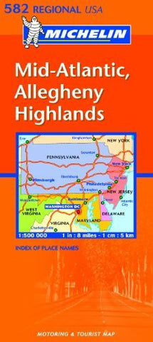 Mid-Atlantic, Allegheny Highlands (Michelin Regional, No. 582) - Wide World Maps & MORE! - Book - Wide World Maps & MORE! - Wide World Maps & MORE!