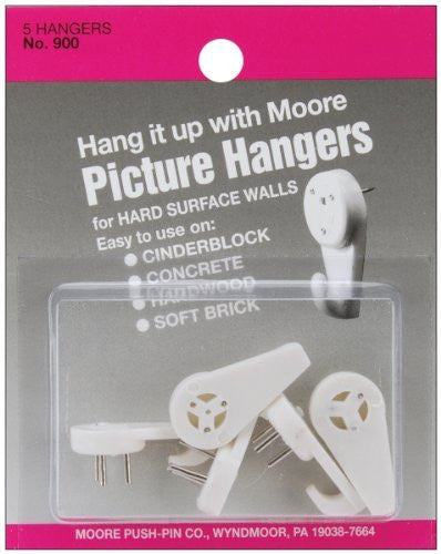 School Specialty Moore Hardwall Picture Hanger, Pack of 5 - Wide World Maps & MORE! - Home - Moore - Wide World Maps & MORE!