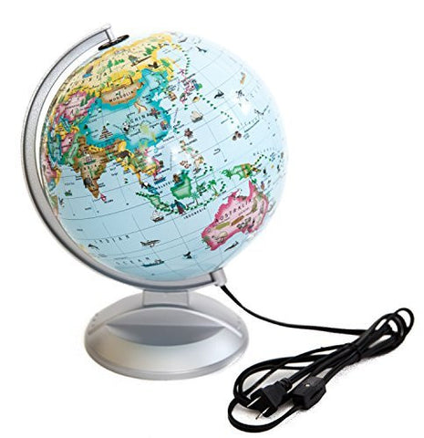 Children's Lighted Learning Globe with Animals 10". Made in the USA - Wide World Maps & MORE! - Office Product - Bello Games New York, Inc. - Wide World Maps & MORE!