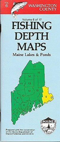 Fishing Depth Maps - Washington County Maine Lakes and Ponds - Wide World Maps & MORE! - Book - Wide World Maps & MORE! - Wide World Maps & MORE!