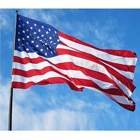 5×3 USA Flag Super-Polyester Brass Grommets Canvas Header American Flag - Wide World Maps & MORE! - Lawn & Patio - Smar Deals - Wide World Maps & MORE!