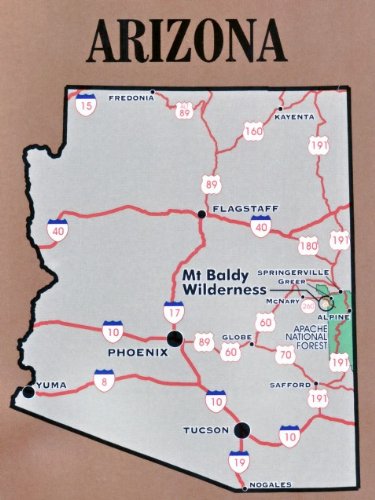 Mount Baldy Wilderness, Apache National Forest, Southwestern Region (SuDoc A 13.28:AP 1/7) - Wide World Maps & MORE!