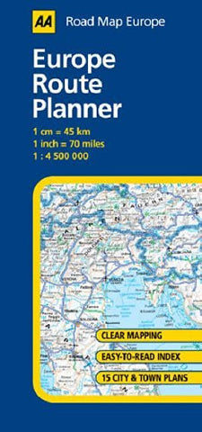 Europe Route Planner (AA Road Map Europe) - Wide World Maps & MORE! - Book - Wide World Maps & MORE! - Wide World Maps & MORE!