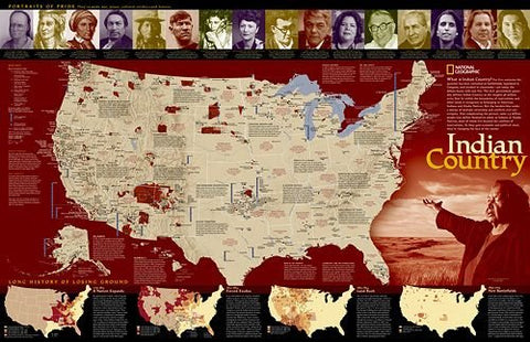 Indian Country by National Geographic. Size 36.00 X 23.00 Art Poster Print - Wide World Maps & MORE! - Home - Wide World Maps & MORE! - Wide World Maps & MORE!