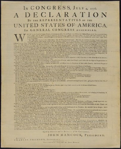 Declaration of Independence: Newsprint Edition -- Paper/Non-Laminated - Wide World Maps & MORE! - Map - Wide World Maps & MORE! - Wide World Maps & MORE!