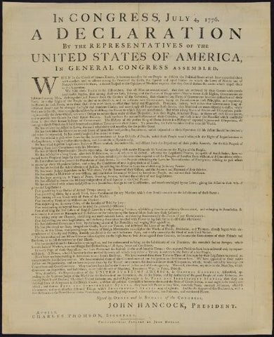 Declaration of Independence: Newsprint Edition -- Paper/Non-Laminated - Wide World Maps & MORE! - Map - Wide World Maps & MORE! - Wide World Maps & MORE!