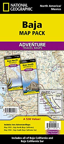 Baja [Map Pack Bundle] (National Geographic Adventure Map) - Wide World Maps & MORE!