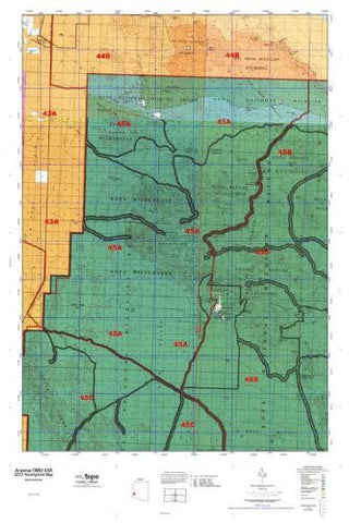 Arizona GMU 45A Hunt Area / Game Management Units (GMU) Map - Wide World Maps & MORE! - Book - Wide World Maps & MORE! - Wide World Maps & MORE!