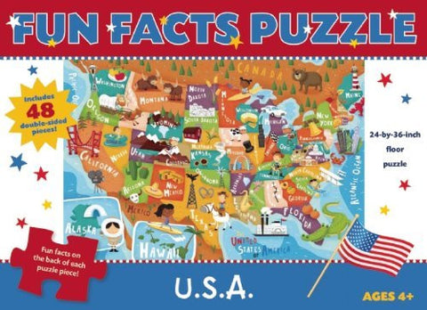 Fun Facts Puzzle: U.S.A. (Fun Facts Puzzles) - Wide World Maps & MORE! - Toy - Wide World Maps & MORE! - Wide World Maps & MORE!