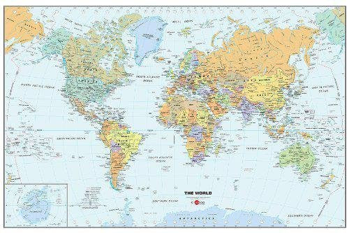 Wall Maps. Two Map Set: World Map plus USA Map - Wide World Maps & MORE! - BISS - Wide World Maps & MORE! - Wide World Maps & MORE!